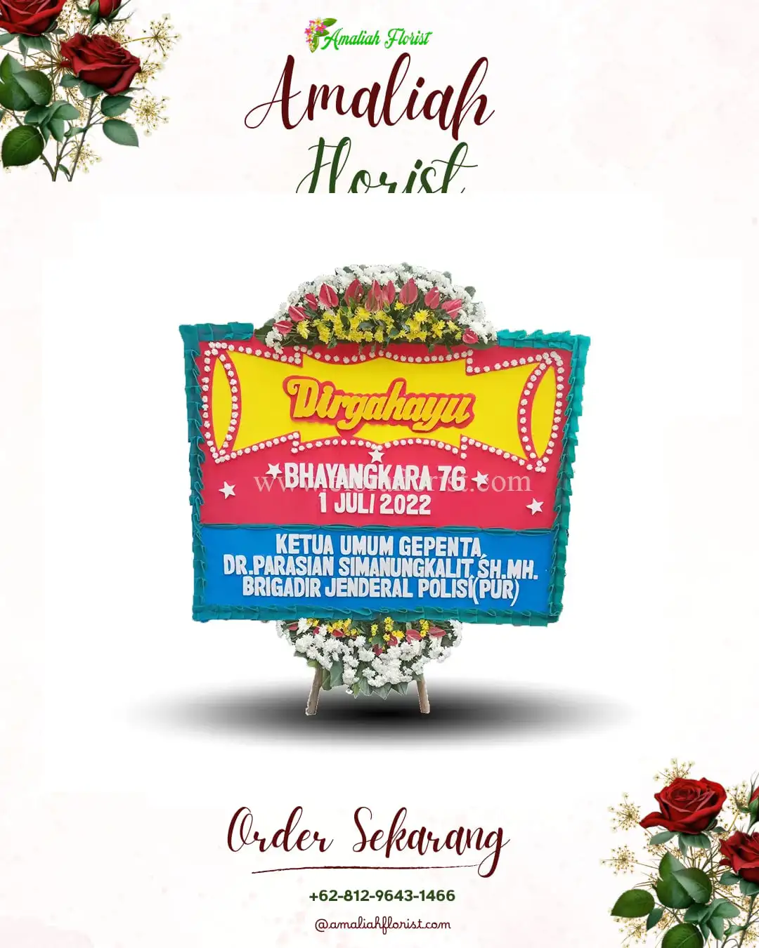 Papan Bunga HUT Ulang Tahun Karangkuten